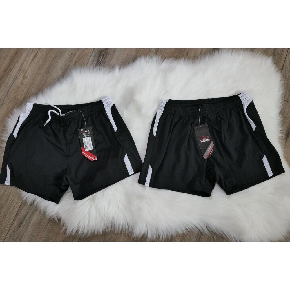 NWT Xara Polyester Youth Girls Medium Vented Soccer Shorts (LOT OF 2 PAIR!)